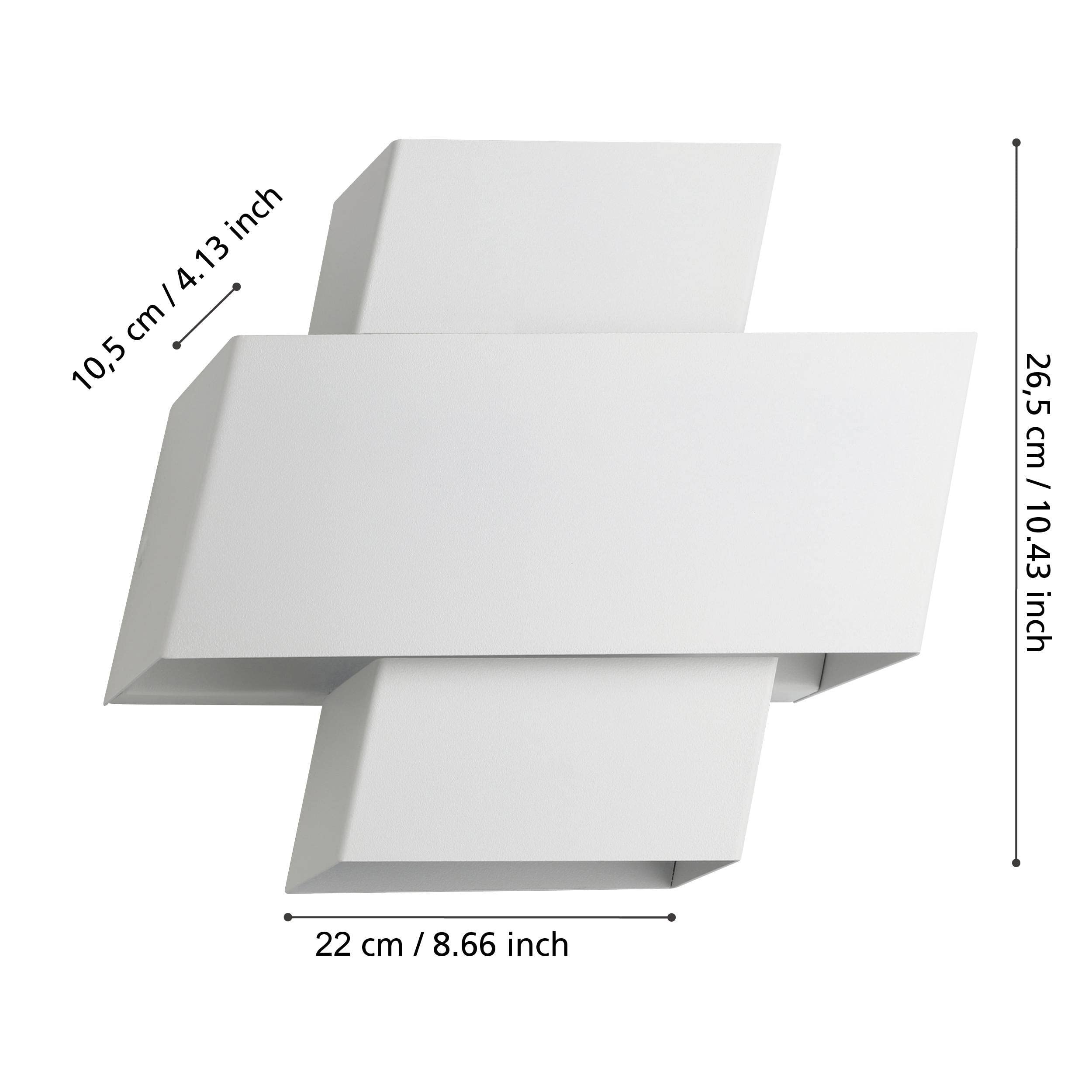 EGLO Wall light Timparossa, indoor lamp with indirect up and down light - Image 4