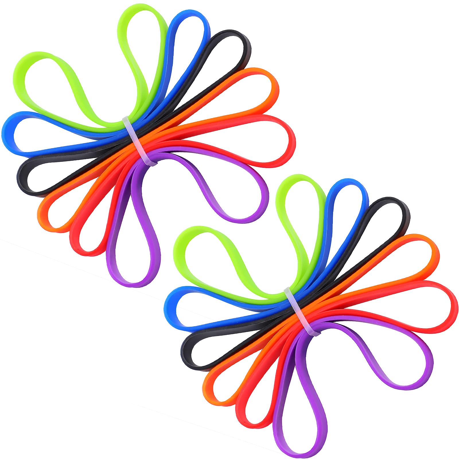 Amazon.com : 12 Pieces Silicone Rubber Bands Silicone Elastic Rubber Band  Multipurpose Office Supplies Wide Straps Lightweight Keeping Rubber Band  Bulk, 6 Colors : Office Products