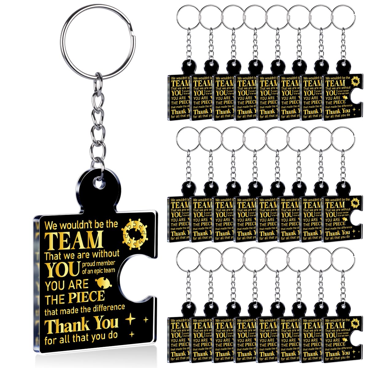 Team Appreciation Gifts Bulk Thank You Keychains for Coworkers