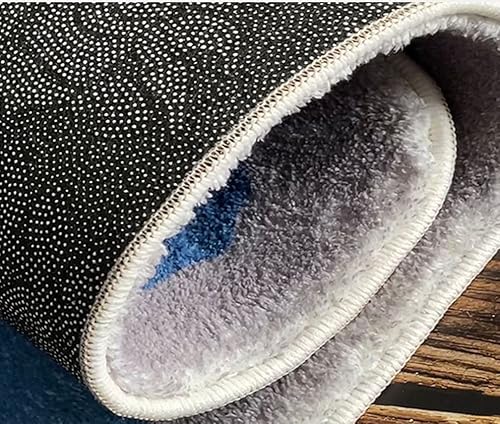 Miniatura 2 de Alfombra ovalada beige de lana natural Trippy de 4 pies para comedor, decoración de suelo moderno geométrico abstracto patrón para dormitorio,