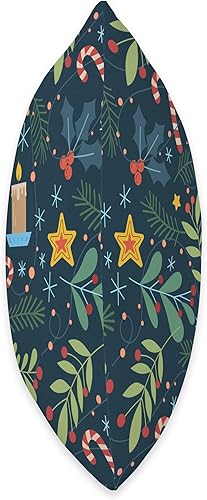 Miniatura 2 de Almohada de diseño de patrón navideño, 18 x 18 pulgadas, multicolor