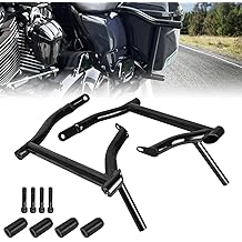 AUFER 鞍包护罩后碰撞杆支架 兼容 2009-2024 年哈雷旅游街滑行路滑行路王 Electra Ultra Limited CVO 翻倒鞍包保护支撑支架