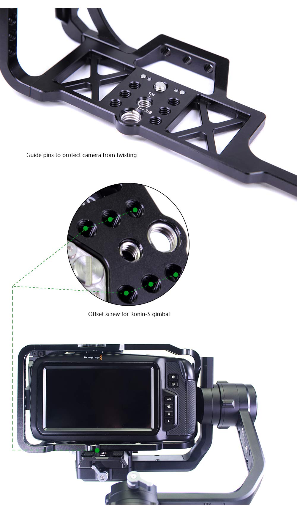 Amazon.com: LanParte BMPCC-4K Jaula completa para cámara