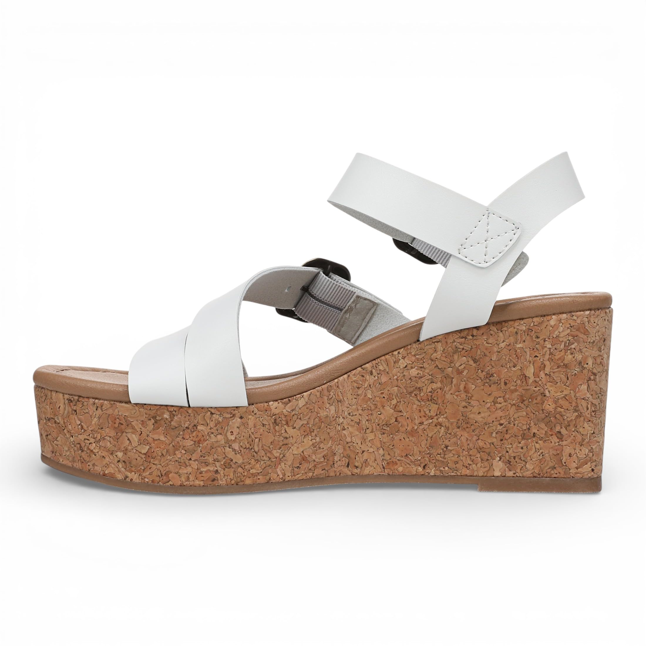 Infinity Leather Sandalias de Cuña con Tira Trasera y Tacón de Esparto Para Mujer Ali, Estilo Alpargata de Verano