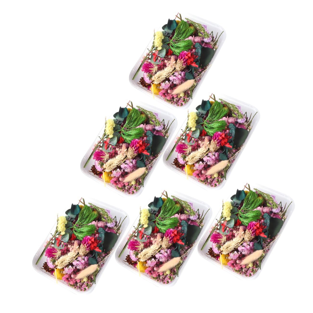 Flores secas naturales MAGICLULU para manualidades y scrapbooking en tonos variados