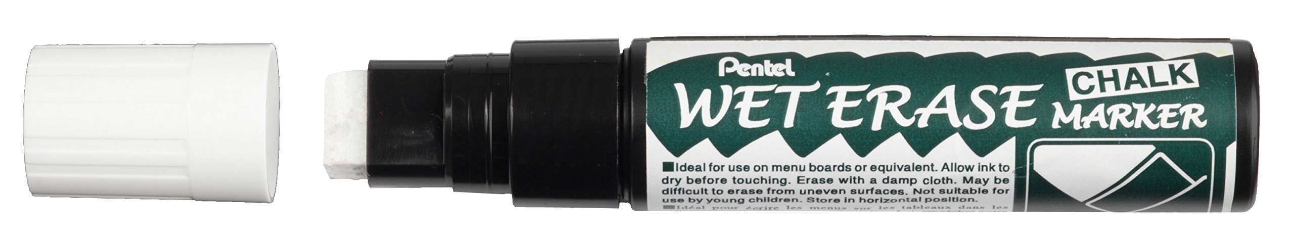 Pentel Wet Erase Chalk Marker Jumbo Tip - White