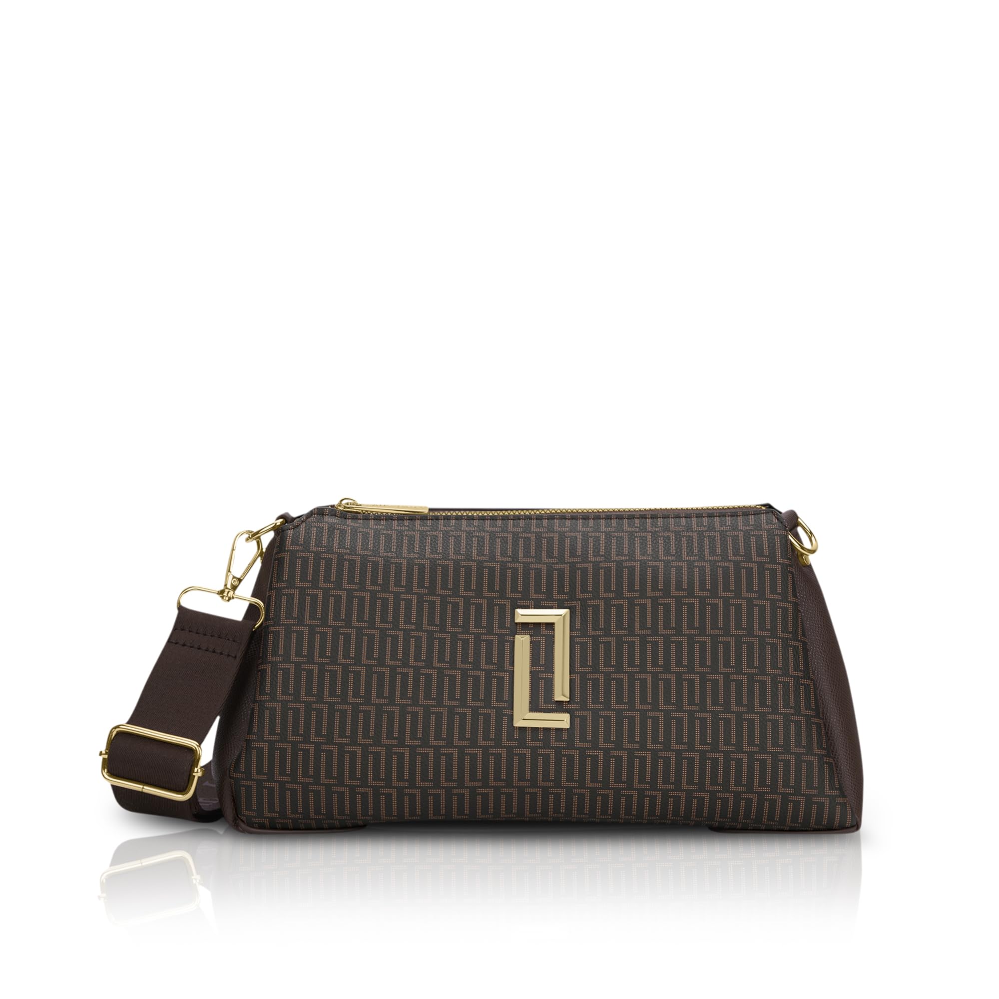 lavie luxe Women's Monogram Tory26 3-Compartment Crossbody Sling Bag | Ladies Purse Handbag | Gift for Women-picture-43