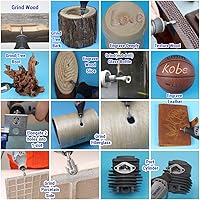 Vista 6 de 10 Pcs Carbide Burr Set 1/8" Shank Compatible with Dremel Milwaukee Bits Rotary Tools Attachment Kit Rasp Drill File Accessories Metal Wood Stone