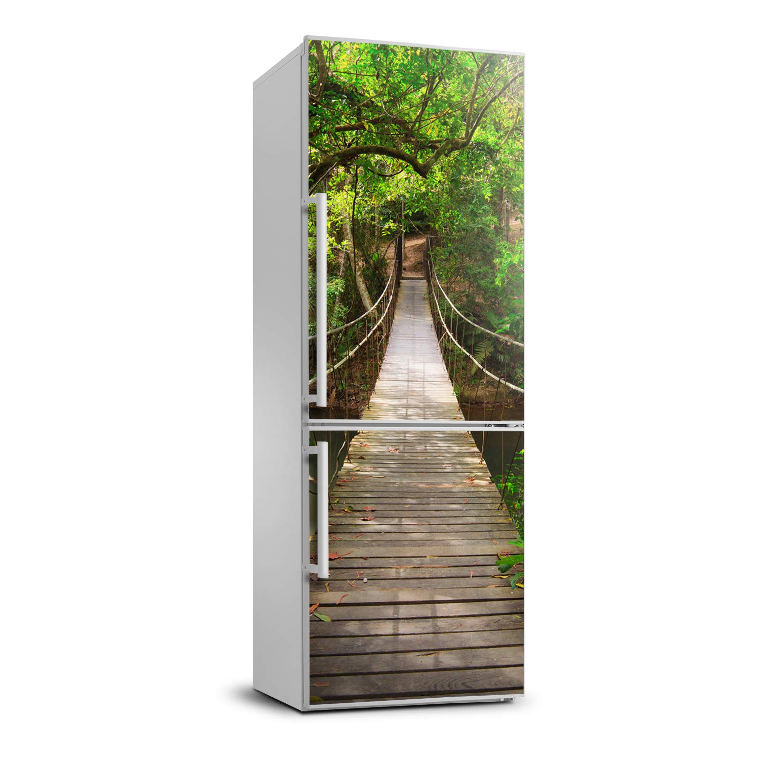 Vinilo para refrigerador de 70x190 cm con diseño de puente colgante autoadhesivo Tulup