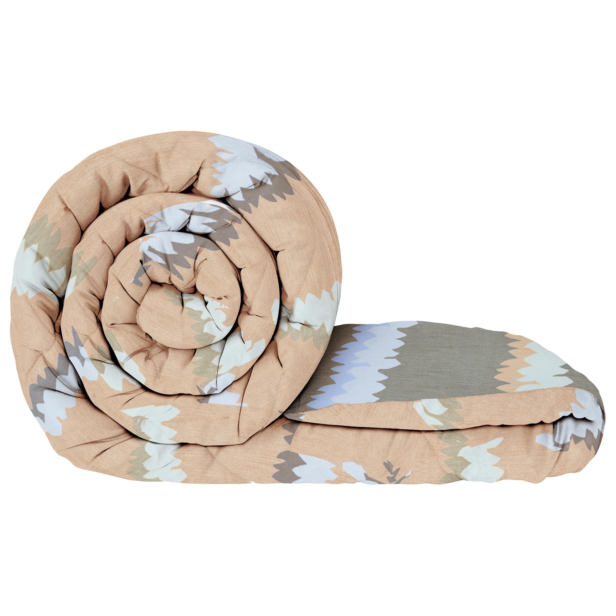 Story@Home Comforter Single Bed Microfiber Blanket for Winter | 150x 225CM, 180GSM Ac Comforter Single Bed | Grey, Abstract Reversible Design Dohar Quilt Duvet | Ideal for Gifting-picture-20