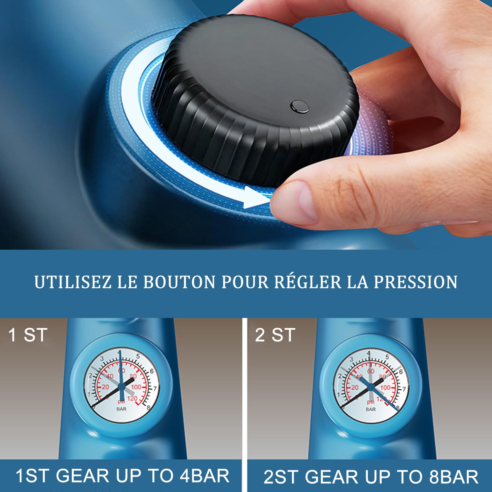 Deboucheur wc, pompe deboucheur canalisation, déboucheur canalisation haute pression, Tête de dragage flexible,Pression d'air maximale 8bar, Peut déboucher Toilette, Évier, Avec support suspendu