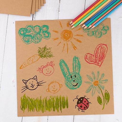 Miniatura 5 de Paquete de 50 hojas de cartón corrugado de 12 x 12 pulgadas, hojas cuadradas de cartón plano para envío, correo y manualidades de bricolaje