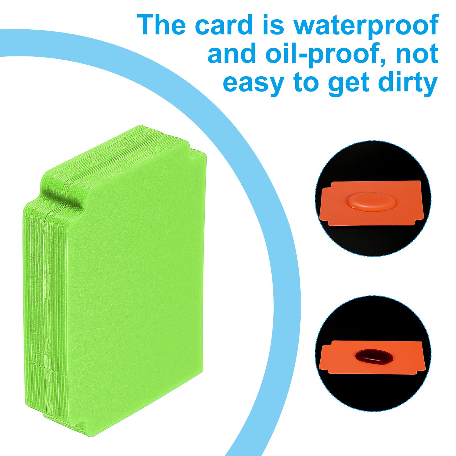 PATIKIL Trading Card Dividers 50 Pack, Green, Polypropylene, 3.7x2.8 inch, Card Dividers - Image 3