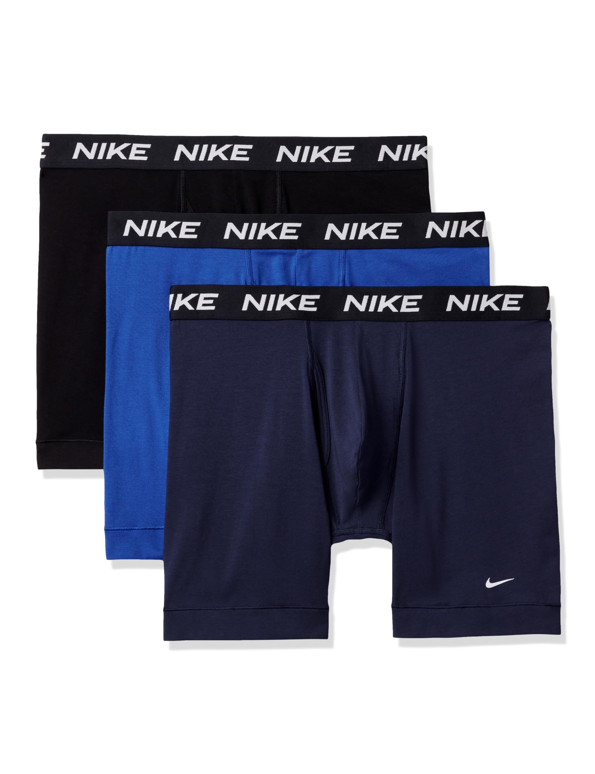 Nike Men's All Day Cotton Stretch Boxer Brief W/Fly Underwear (3-Pack)