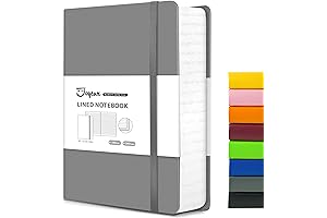 JOYEUSE's 5.7" X 8" Grey 360 Page Leather Hard Cover Journal