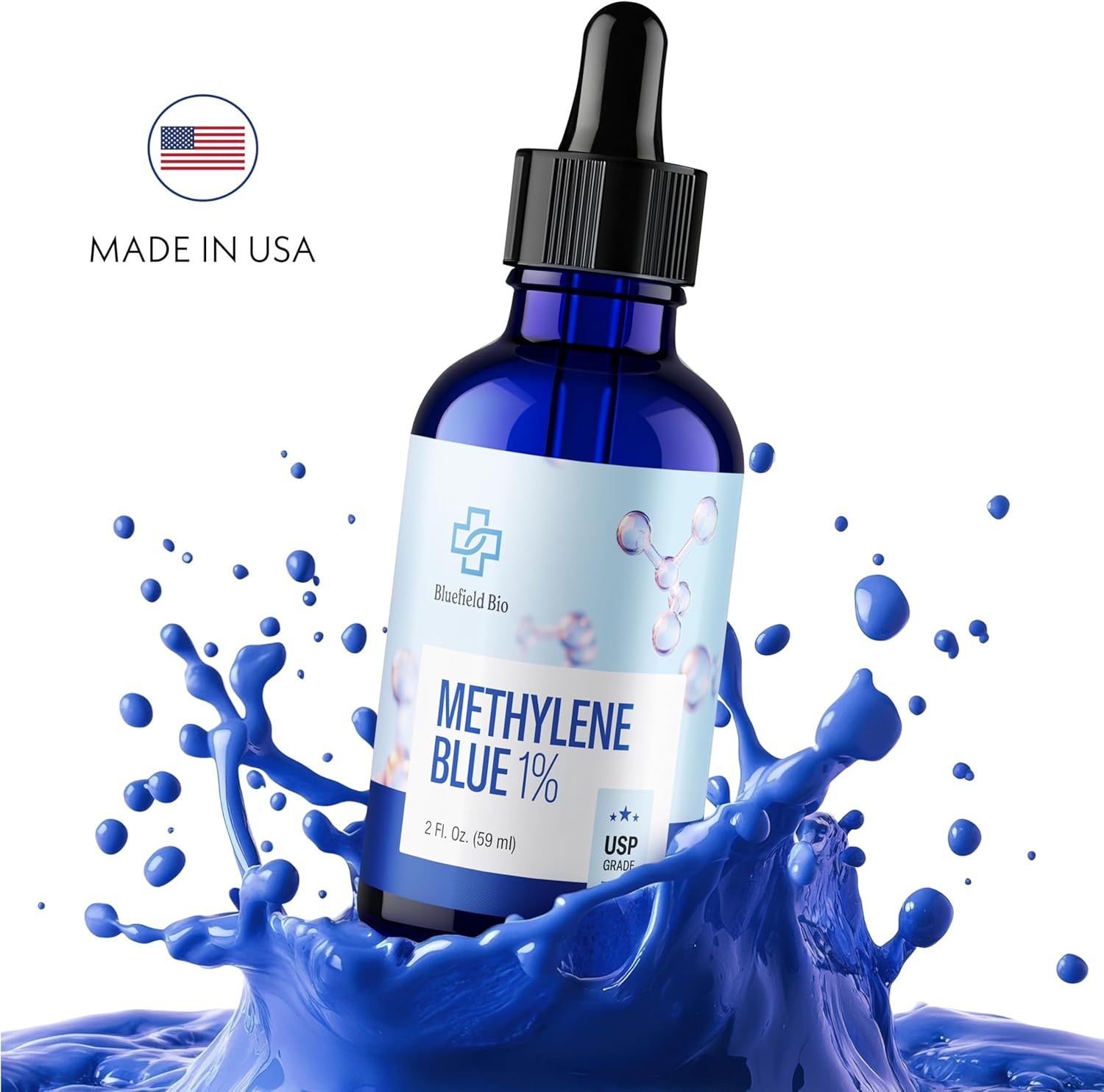 Methylene Blue Pharmaceutical Grade – [2 Pack] 1% Methylene Blue Supplement for Humans USP Grade – 2 fl oz Liquid Drops, Third-Party Tested, Brain and Cognitive Health Support, No Alcohol - Image 5