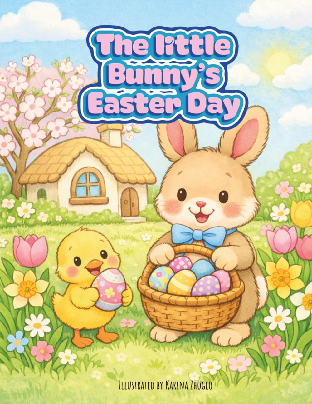 The Little Bunny’s Easter Day: A Cute Easter Coloring Book with Story for Kids Ages 3–6 | Bunny, Duck & Bear Spring Adventure