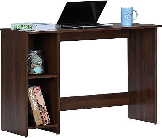 DeckUp Apollo Engineered Wood Study &amp; Computer Table and Office Desk (Walnut, Matte Finish)