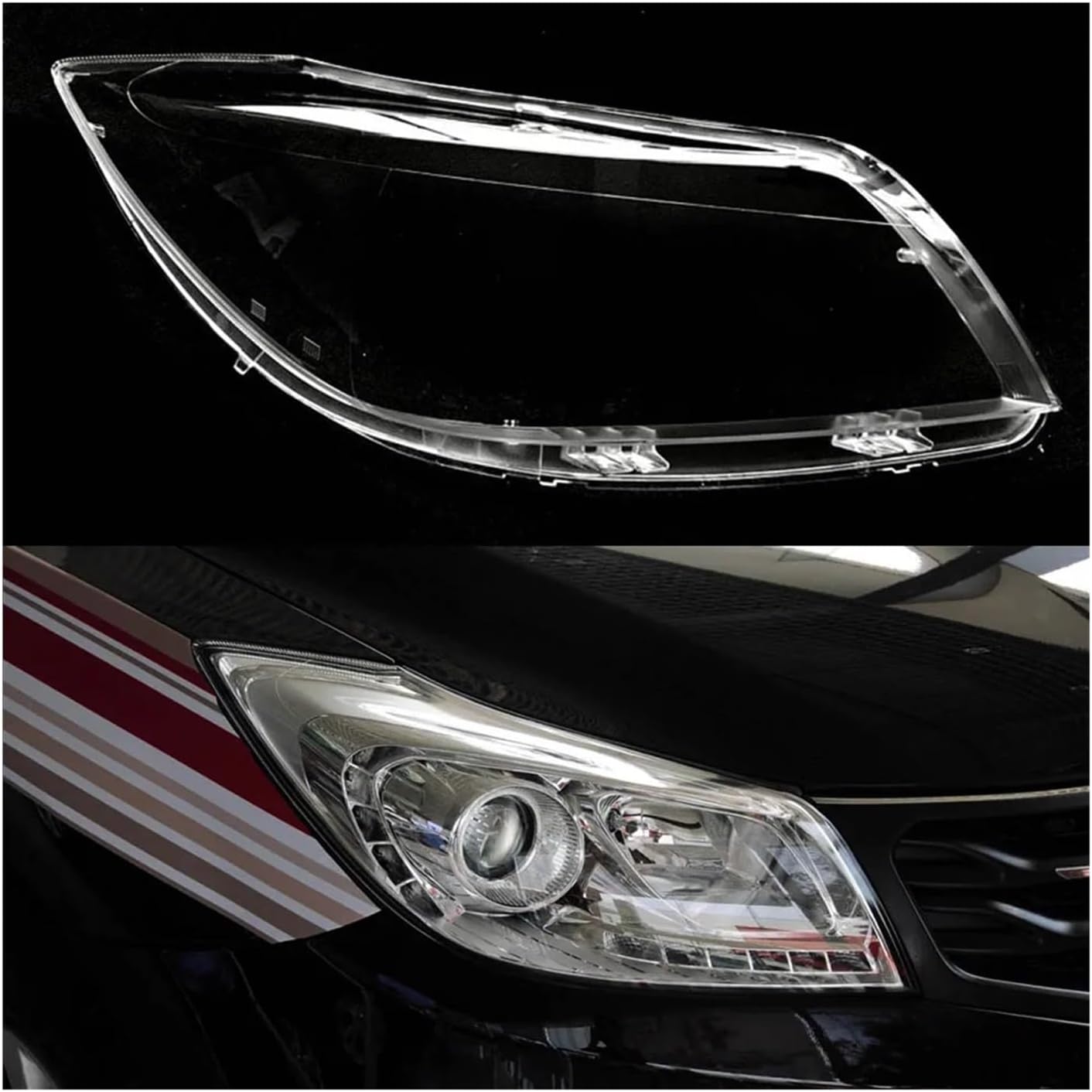 RLQYBD Car Headlight Cover Lens Glass Headlamp Shell Front Lampcov