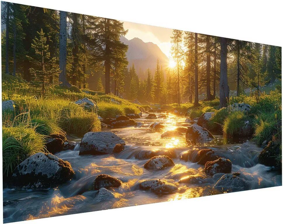Diamond painting rivière pour décoration chambre zen