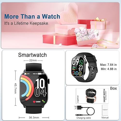 Miniatura 8 de Reloj inteligente para hombres y mujeres (respuestahacer llamadas), 1.95 pulgadas HD 2025 nuevos relojes inteligentes con frecuencia cardíacamonitor