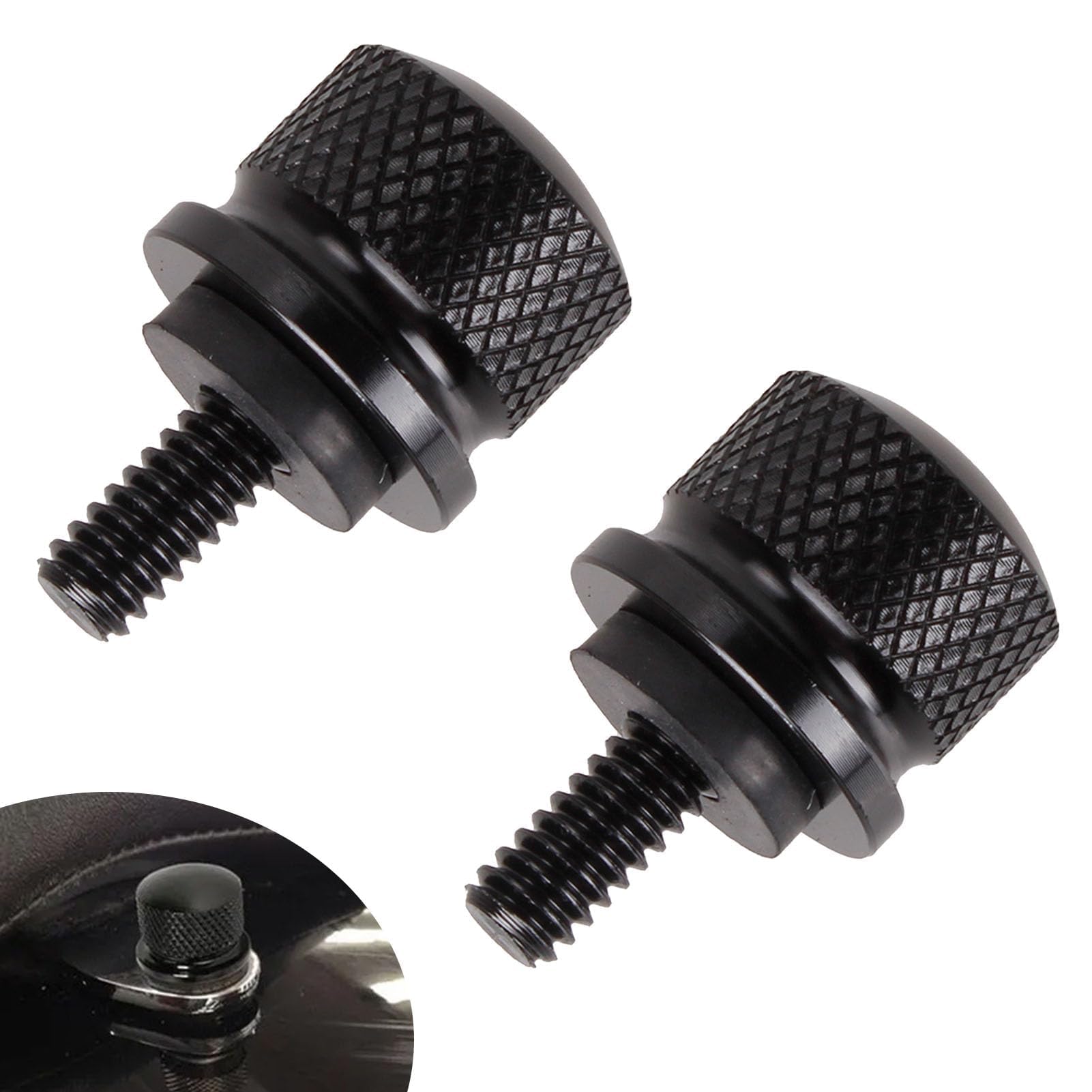 Set 2 Viti Per Sella Harley Davidson - Bulloni In Alluminio Anodizzato, Filettatura 1/4-20 - Foto 9