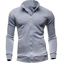 Sweaters for Men Cardigan Sweatshirt Hoodless Zip Up Jacket High Neck Lightweight Sueter Para Hombres