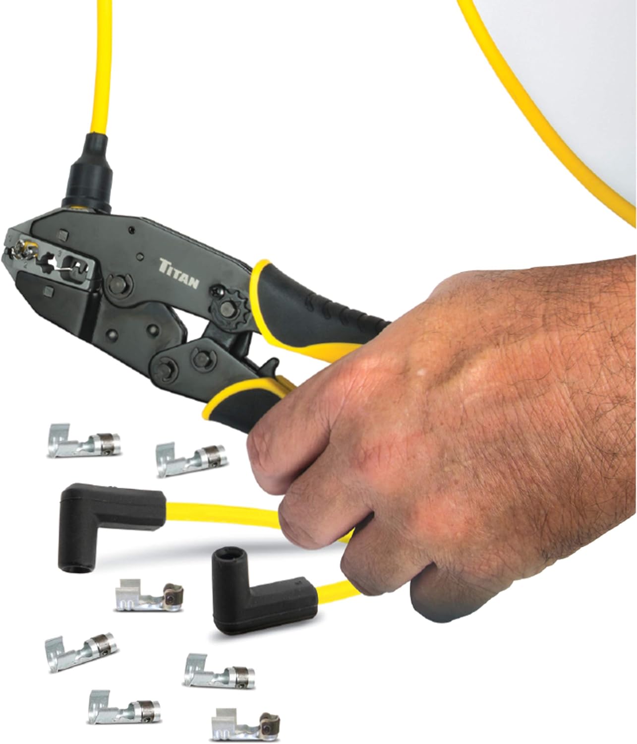 Titan 11950 Ratcheting Wire Terminal Crimping Set, 7-Piece