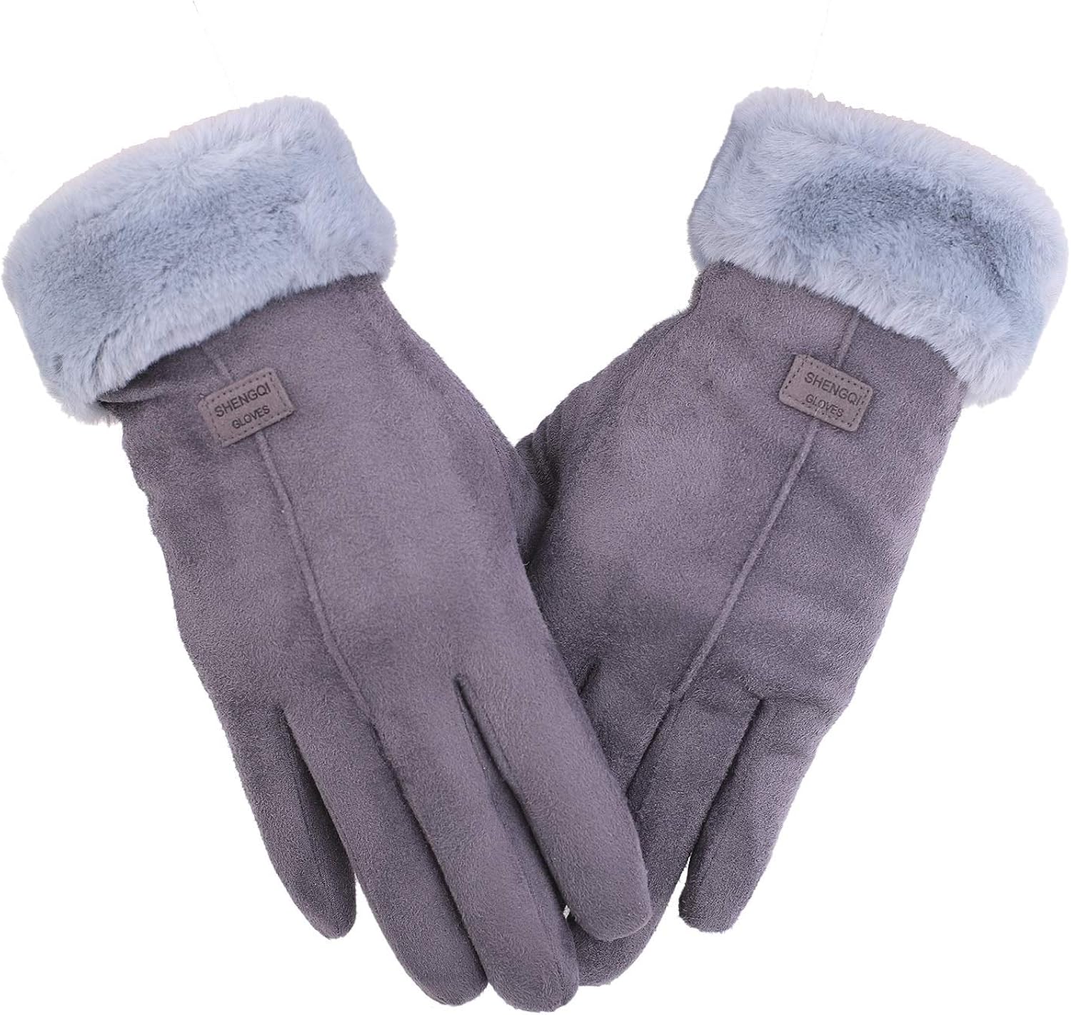 Flammi Women's Winter Suede Gloves Touchscreen Gloves Soft Warm Fleece Lined Gloves
