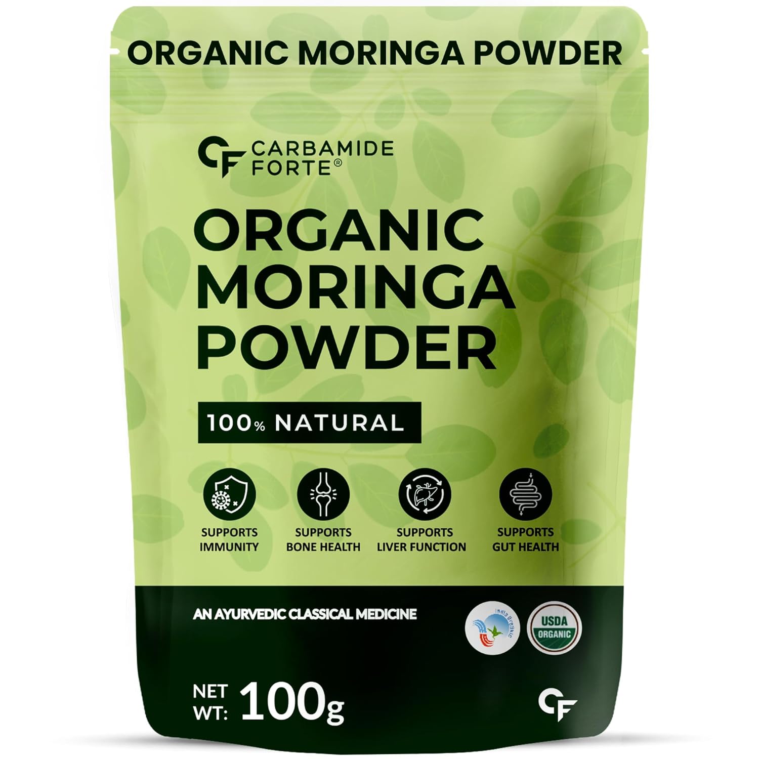 Buy Now Carbamide Forte 100% Moringa Powder Organic – USDA Certified…