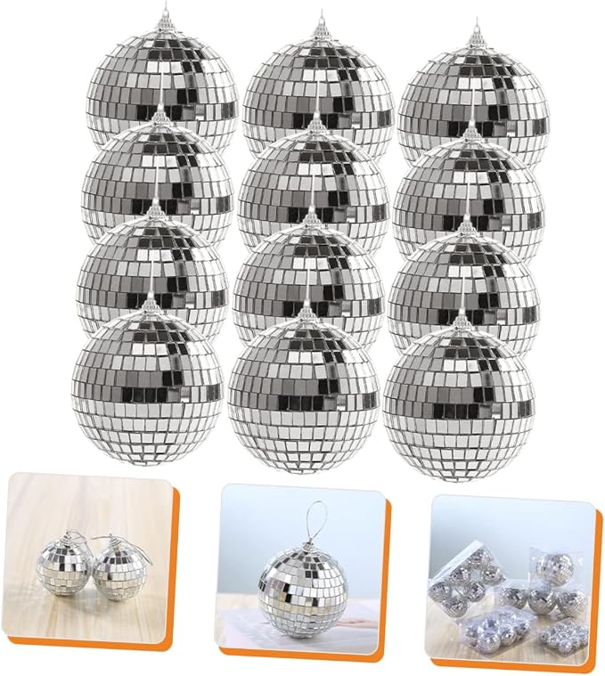 Set de 60 Esferas Espejadas para Fiesta Disco 70s miniatura 8