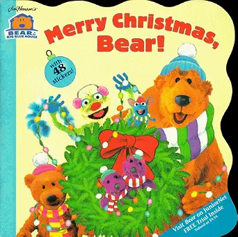 Merry Christmas Bear Blue House