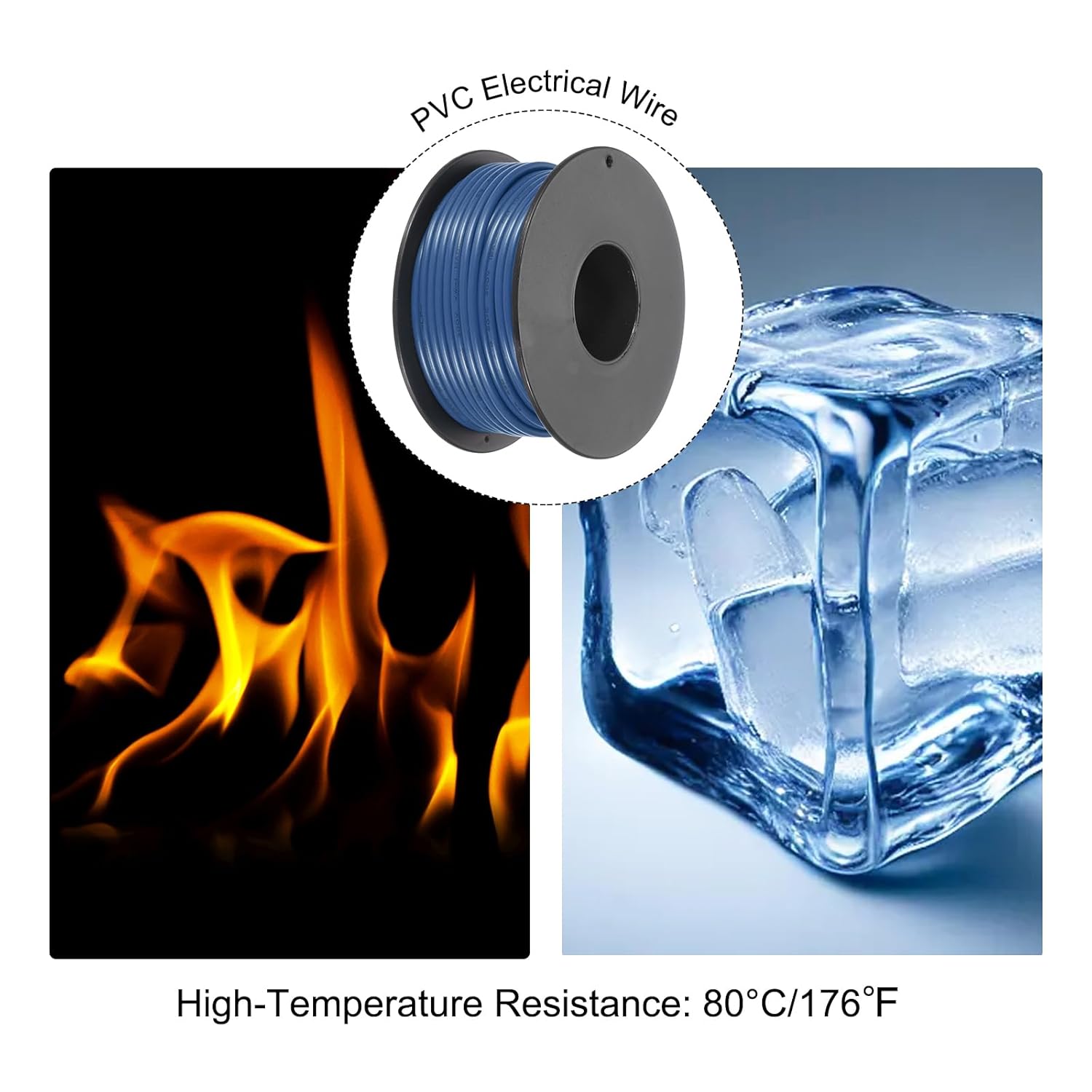 MECCANIXITY 18AWG Stranded PVC Hookup Wire 15m/50ft Blue, Electrical UL1007 Spool Tinned Copper Wire for Internal Connecting, Marine - Image 4