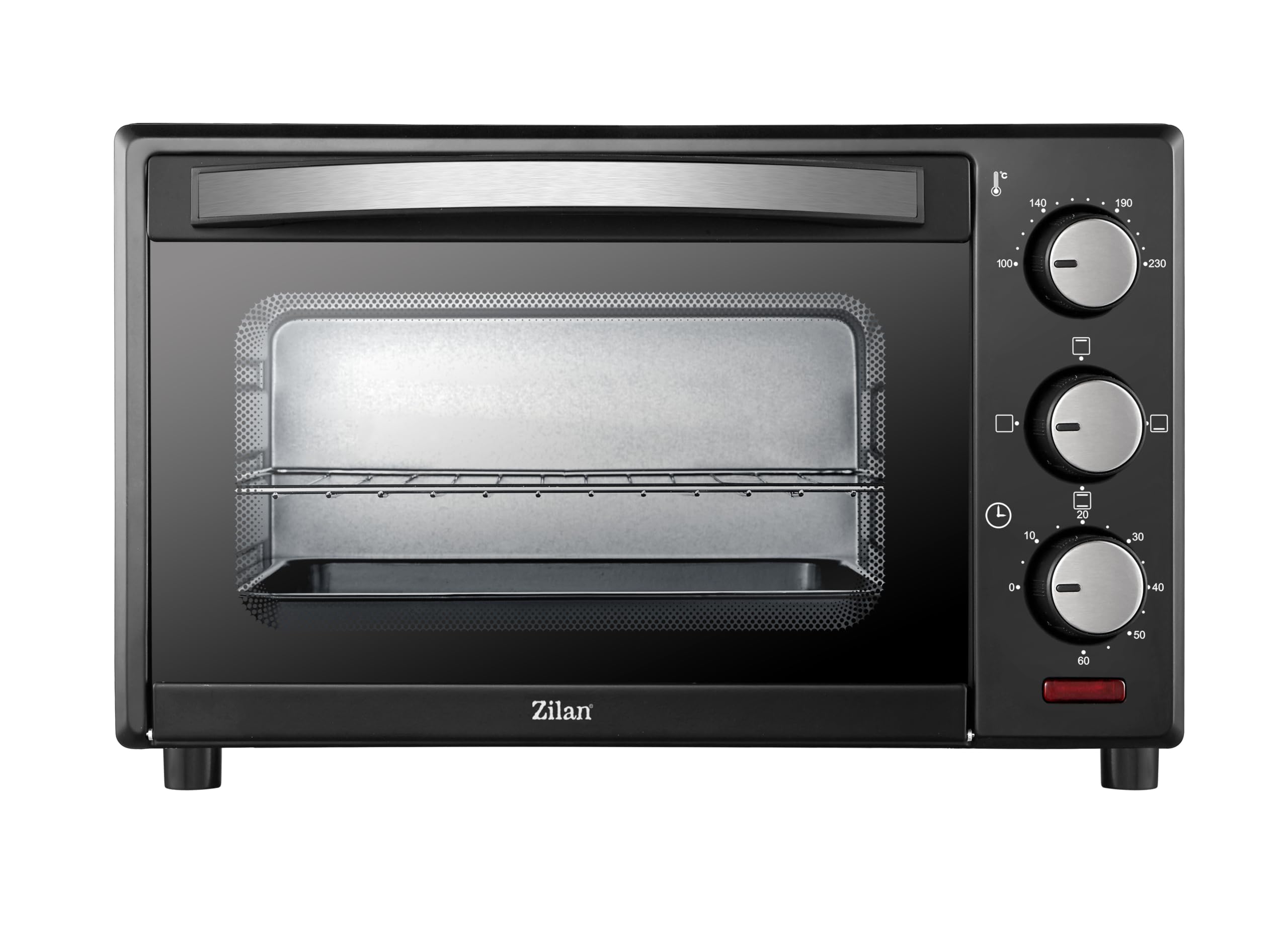 Zilan, Four Electrique - Double Protection en Verre - 15 litres, Noir