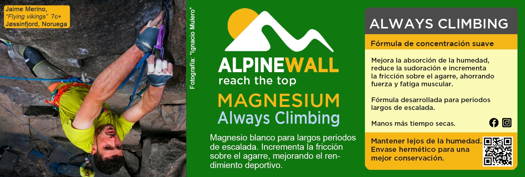 MAGNESIO Blanco Japonés Escalada Deportiva Bloque