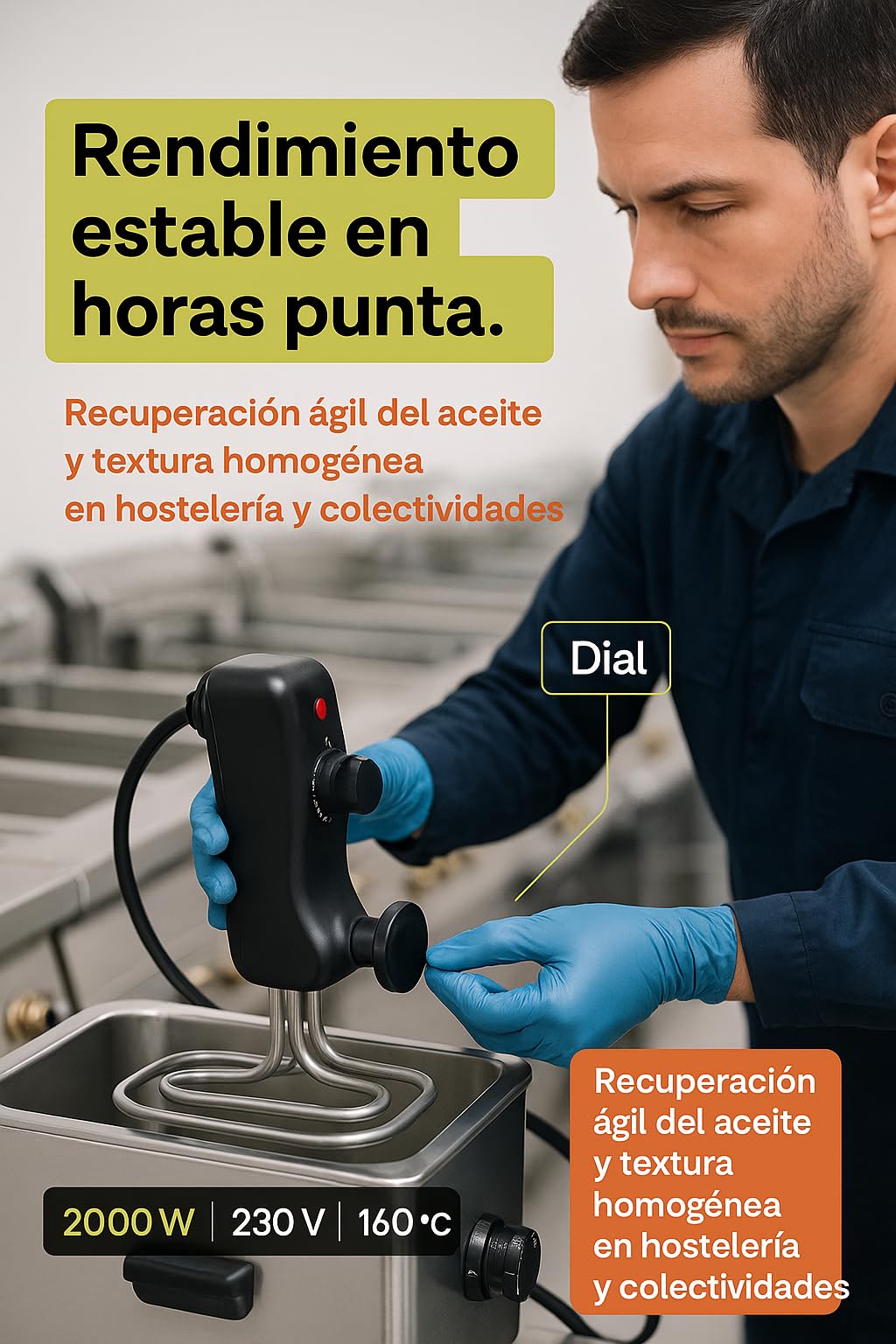 Resistencia Freidora Cabezal Derecho F5+ P 907002 Compatible con Movilfrit Profesional 230V 2000W Termostato 60 200 °C Hotelería Cocina Industrial Repuesto Técnico Rápido Seguro