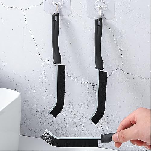 Miniatura 5 de Cepillo de limpieza de hendiduras de 4 piezas, cepillo de lechada para hendiduras, herramienta multifuncional de cepillo de limpieza de esquinas,