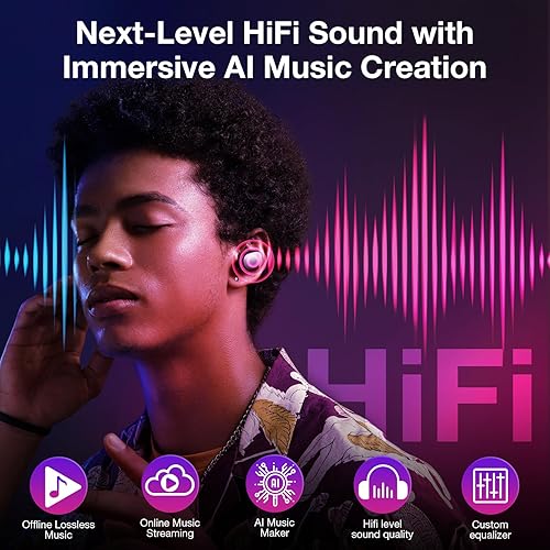 Miniatura 4 de Reproductor MP3 de 64 GB con WiFi Bluetooth, reproductor MP3 MP4 con pantalla táctil de 4.7 pulgadas y cámara, reproductores de música MP3 con