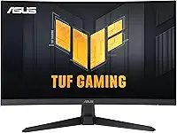 ASUS Monitor de jogos TUF Gaming 68.6 cm 1440P curvado HDR (VG27WQ3B) - QHD (2560 x 1440), 180Hz, 0,5ms, desfoque de movimento extremamente baixo, FreeSync, 90% DCI-P3, DisplayWidget, garantia de 3