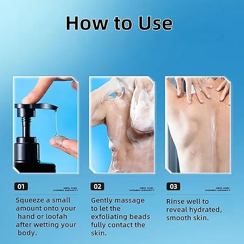 Miniatura 7 de Noil Aquablue Gel de baño, aceite de ácido salicílico, aroma de control de aceite, lavado corporal, limpieza profunda, cuidado de los poros y