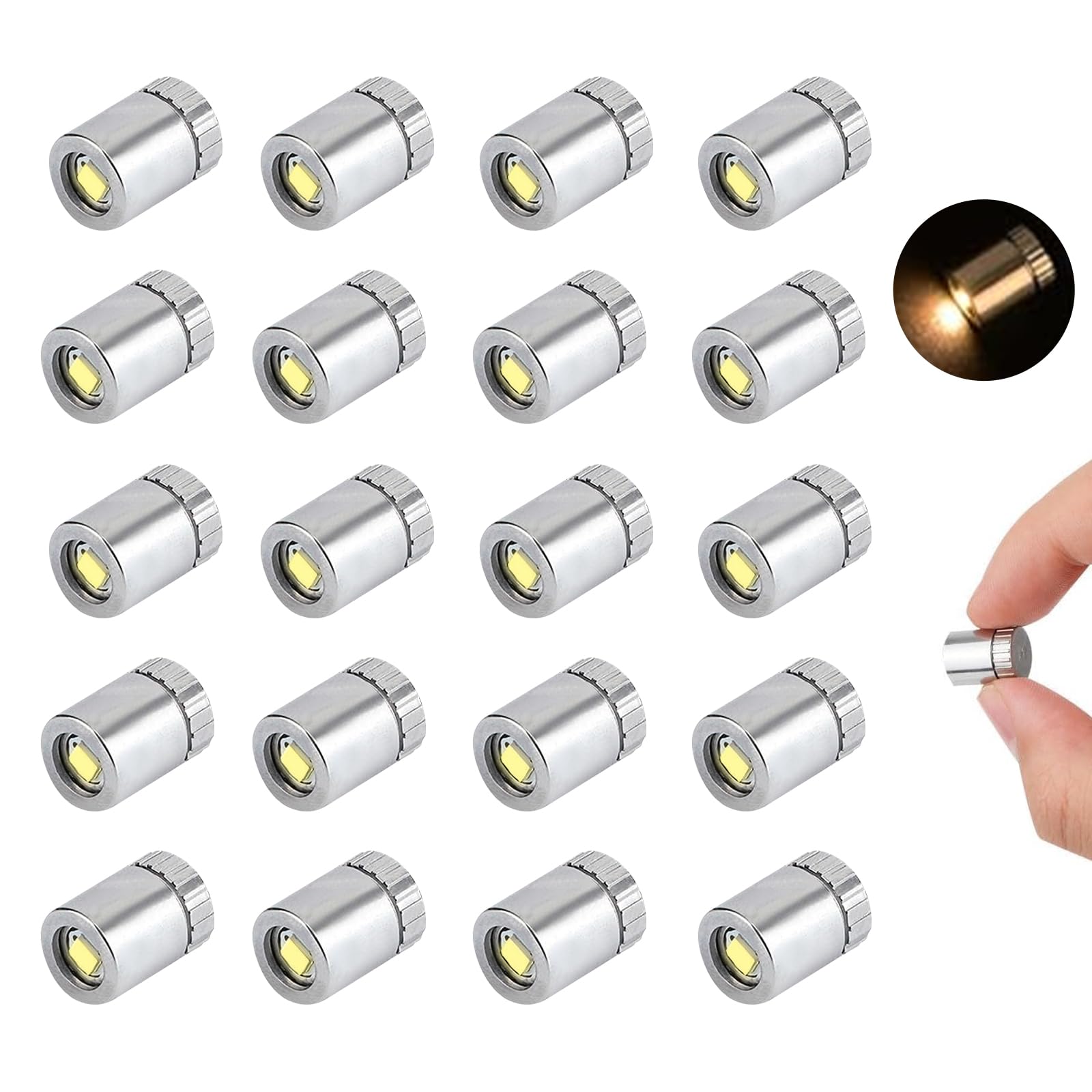 20Pcs Warm White Mini LED Lights for Dollhouse, Battery-Powered Tiny Lights for Paper Lanterns | Crafts | Party Decorations