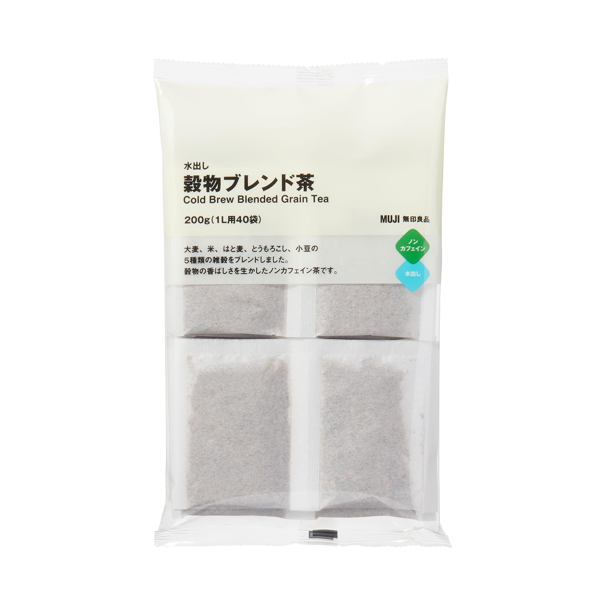 Amazon.co.jp: 無印良品 水出し 穀物ブレンド茶 200g(1L用5g×40袋