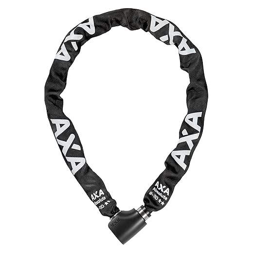 AXA Absolute 9-110 Fietsslot, hoge veiligheid, veiligheidsniveau 14-110 cm x 9 mm, zwarte polyesterhoes