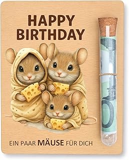 Geldgeschenk Geburtstag Aus Holz Mit Reagenzgläser Happy Birthday Geldgeschenke Kreative Geldverpackung Geschenkidee Für Damen Herren Jungen Mädchen