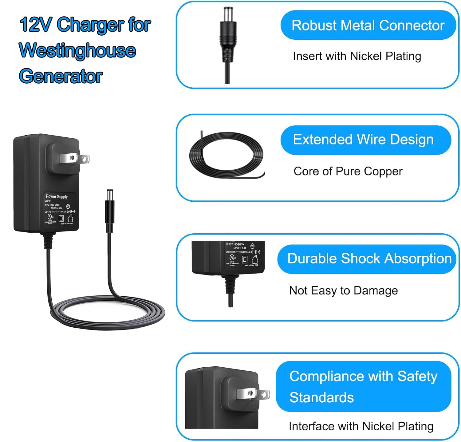 Amazon.com: 705927 Battery Charger for westinghouse 7500, for Briggs and  Stratton 705927, for Toro Generator 5871 5819, for Generac 0G5744 OG5744,  XG8000E XG10000E XG6500E GP6500E GP7000E GP7500E GP8000E 8000W : Patio,  Lawn & Garden