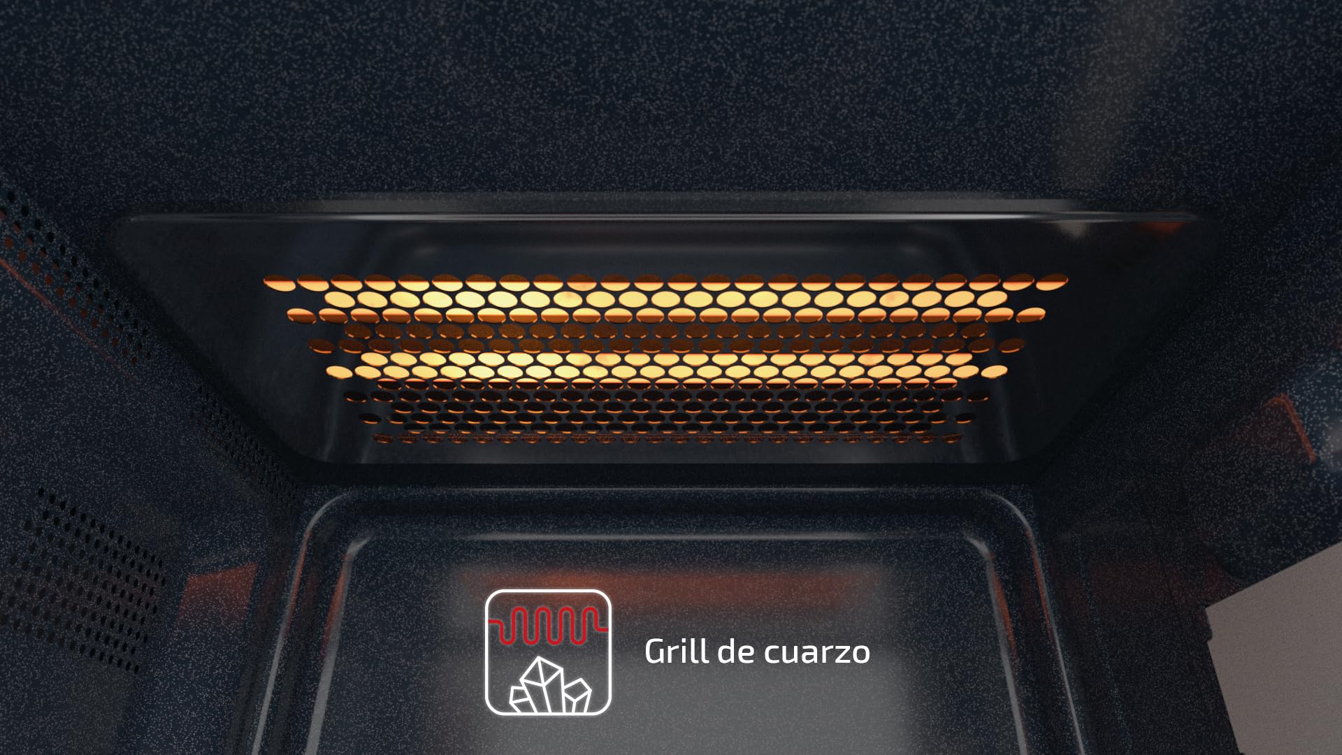 Cecotec Microondas con Grill Negro ProClean 3130. 700 W en 6 Niveles, Capacidad de 20 L, Revestimiento Ready2Clean, Tecnología 3DWave, Diseño puerta FullCrystal y Detalles metálicos