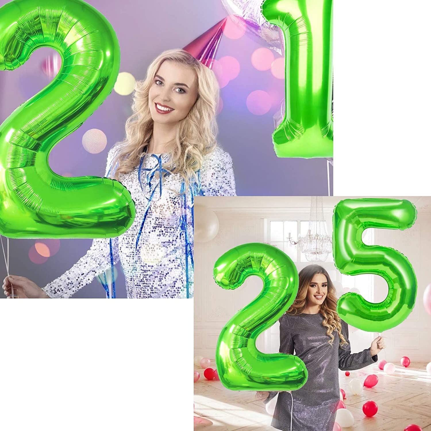 Red 0 balloon 40 Inch Giant Helium Foil Number 0 to 9 Red Balloon Birthday Wedding Party Digital Decorations (Number 0) — view 60