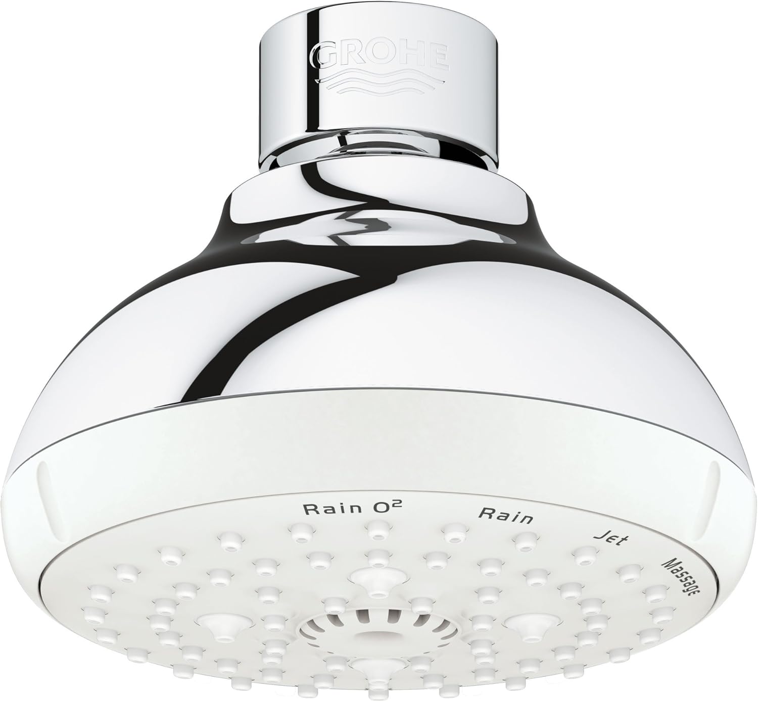 Grohe 26044001 Tempesta Classic 100 1.75 GPM 4-Spray Shower Head, Starlight Chrome