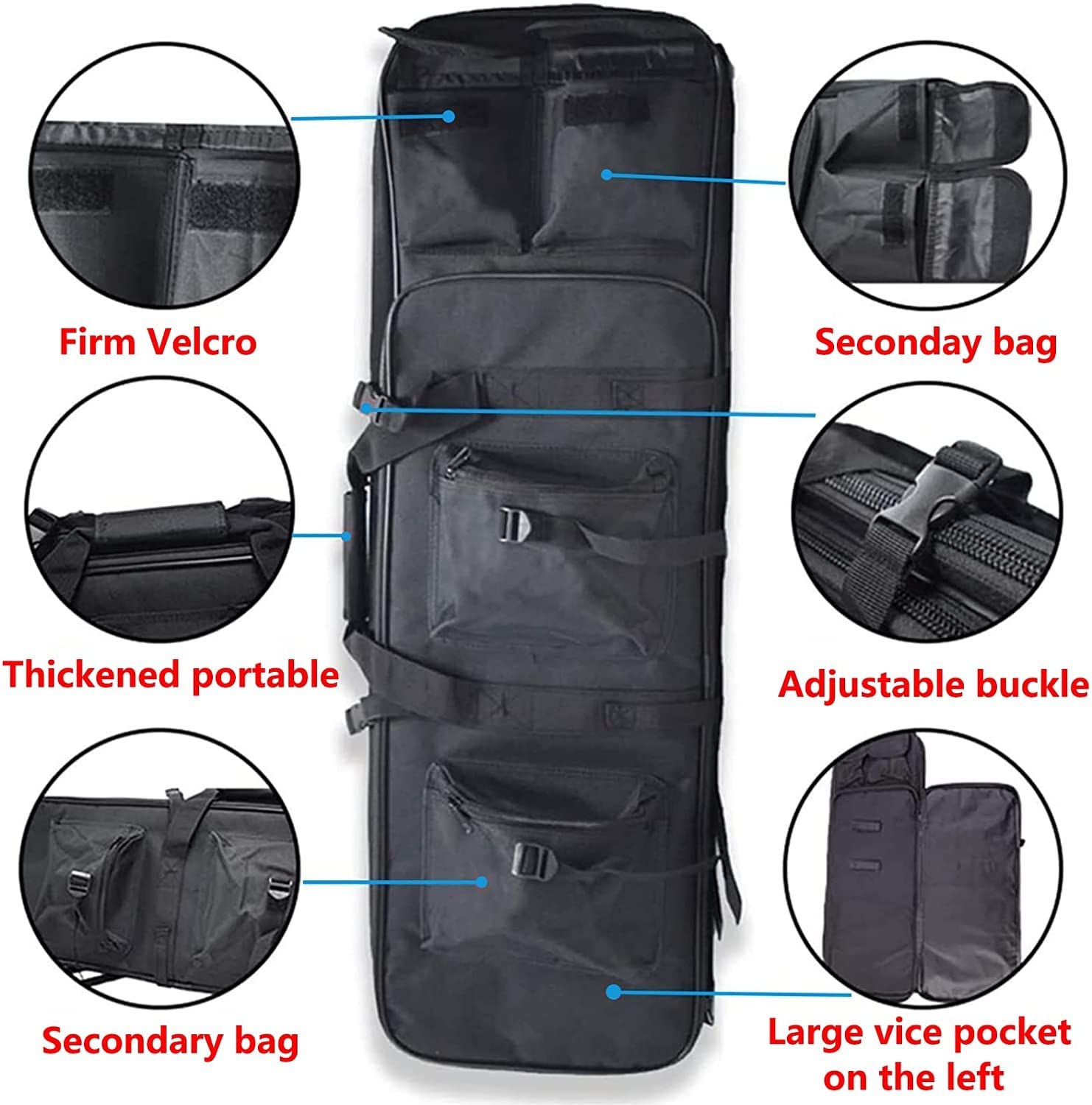 Custodia per Fucile, Borsa per Armi, Resistente e Impermeabile, Fodero Porta Fucili Imbottito, Borsa per Fucile da Caccia, Softair, Tiro, Spedizione di Caccia 120cm