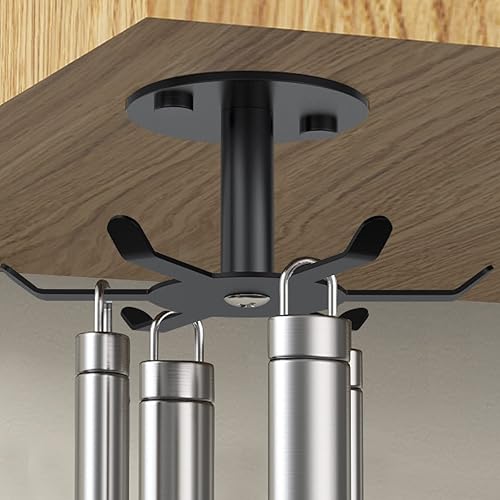 Funnacle 2 ganchos giratorios de pared para utensilios de cocina, soporte de pared de acero inoxidable 304 resistente adhesivo para colgar
